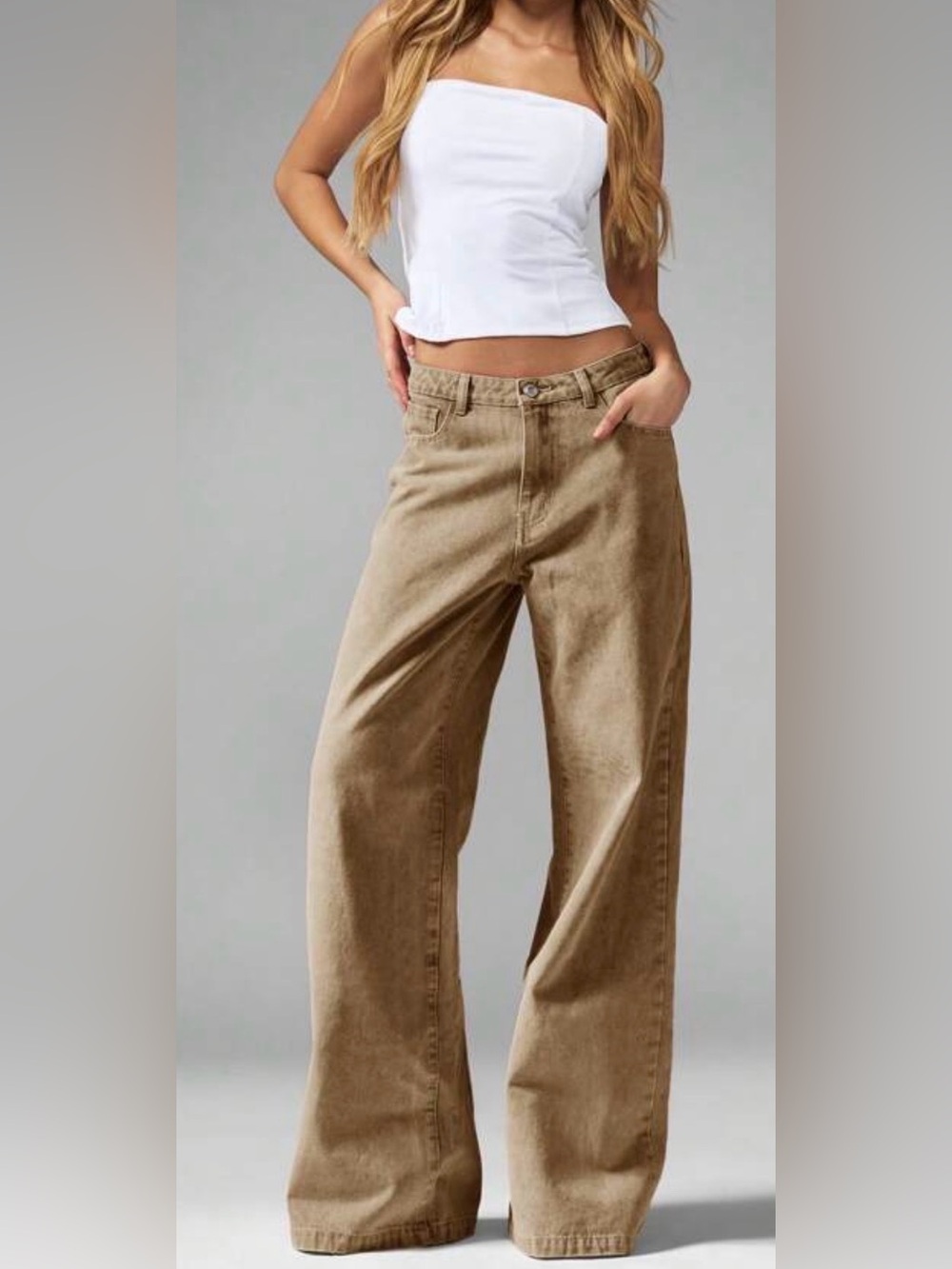 Women’s Wide Leg Khaki Jean